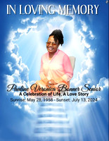 IN LOVING MEMORY PAULINE VERONICA BONNER SENIOR A CELEBRATION OF LIFE A LOVE STORY  SUNRISE MAY.28.1958   SUNSET JULY.13.2024